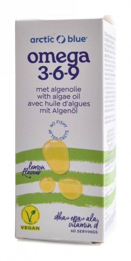 Vegan Omega 3-6-9 Algae 150ml (Konopný olej + olej z mořské řasy + vitamín D 400IU)