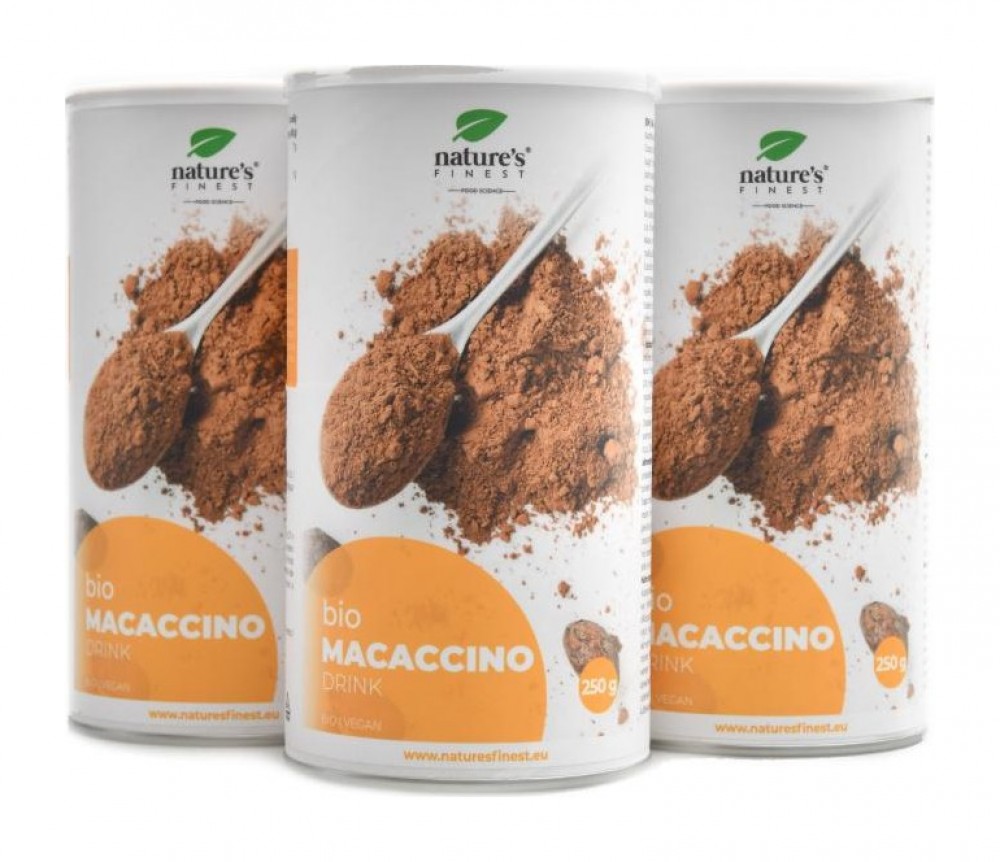 Macaccino Powder BIO 3 x 250g economy pack