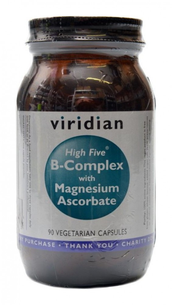 High Five B5 B Complex + vitamín C with Magnesium Ascorbate 90 kapslí