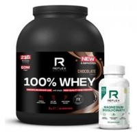 100% Whey Protein 2kg   + Magnesium 90 kapslí ZDARMA 