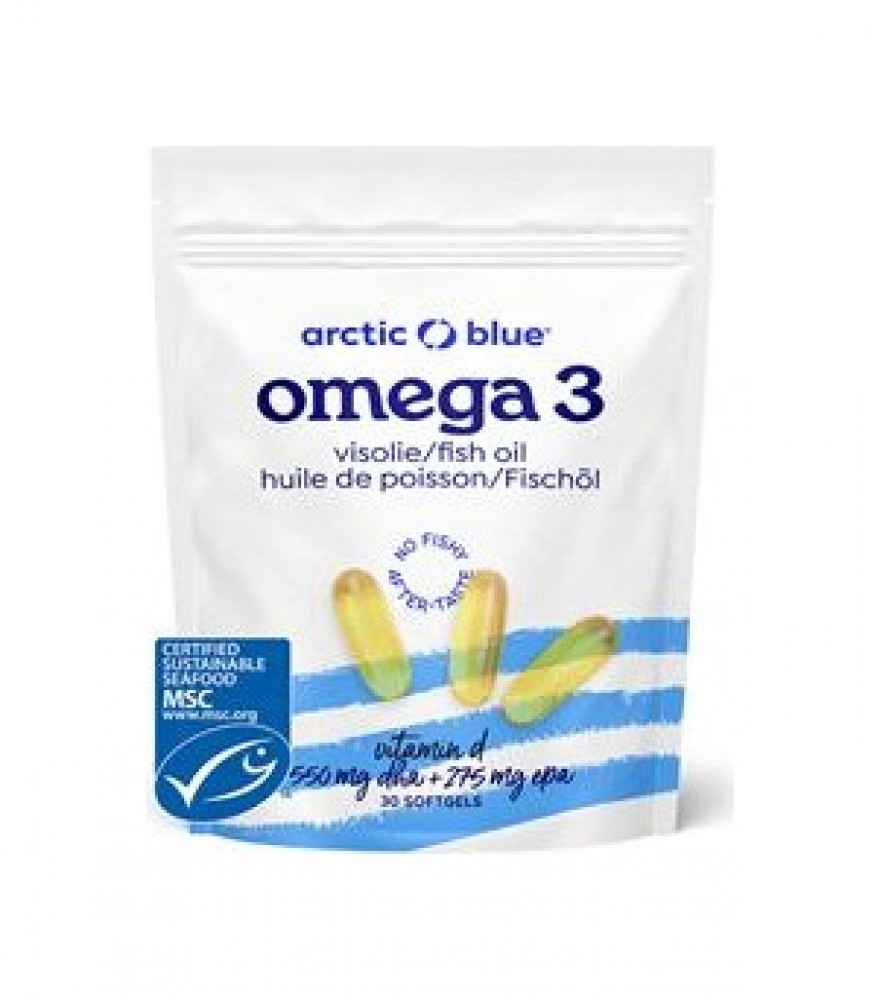 Omega 3 30 kapslí (550mg DHA, 275mg EPA and Vitamin D 400IU) původ Aljaška