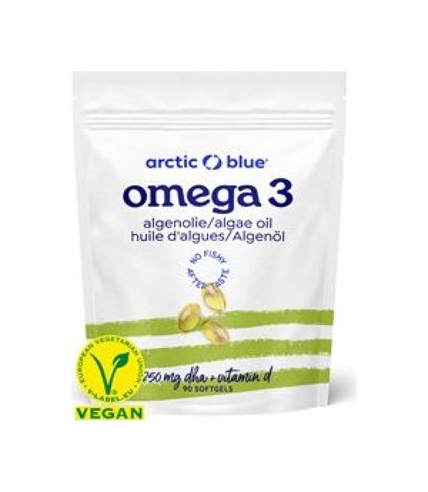 Vegan Omega 3 Algae 90 kapslí (250mg DHA and Vitamin D 400IU)