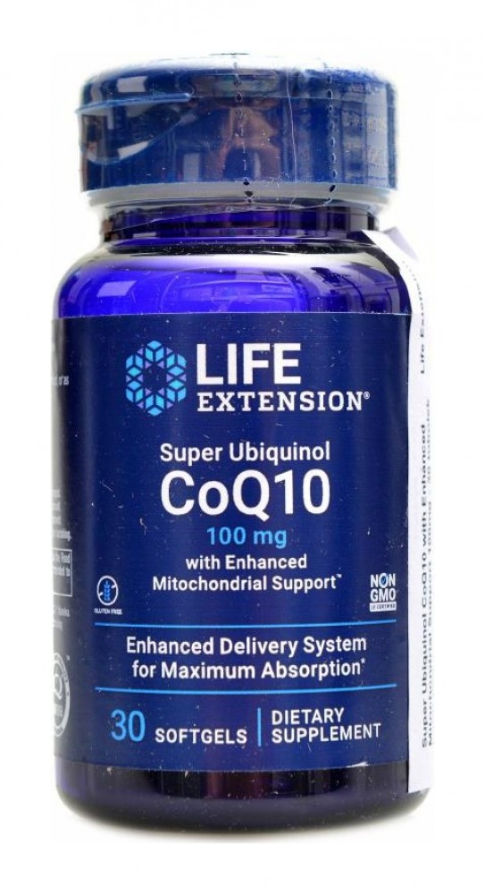 Super Ubiquinol CoQ10 with Enhanced Mitochondrial Support 100mg 30 kapslí