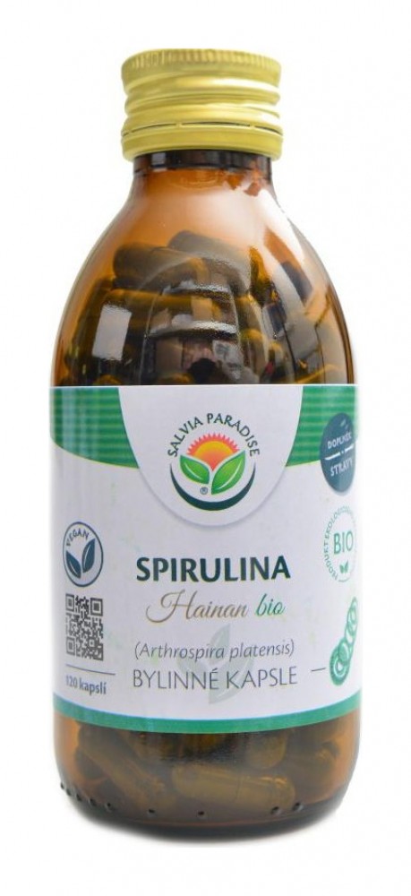 Spirulina BIO 120 kapslí Arthrospira platensis