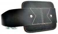 Dip belt leather opasek kožený na závaží černý universální 