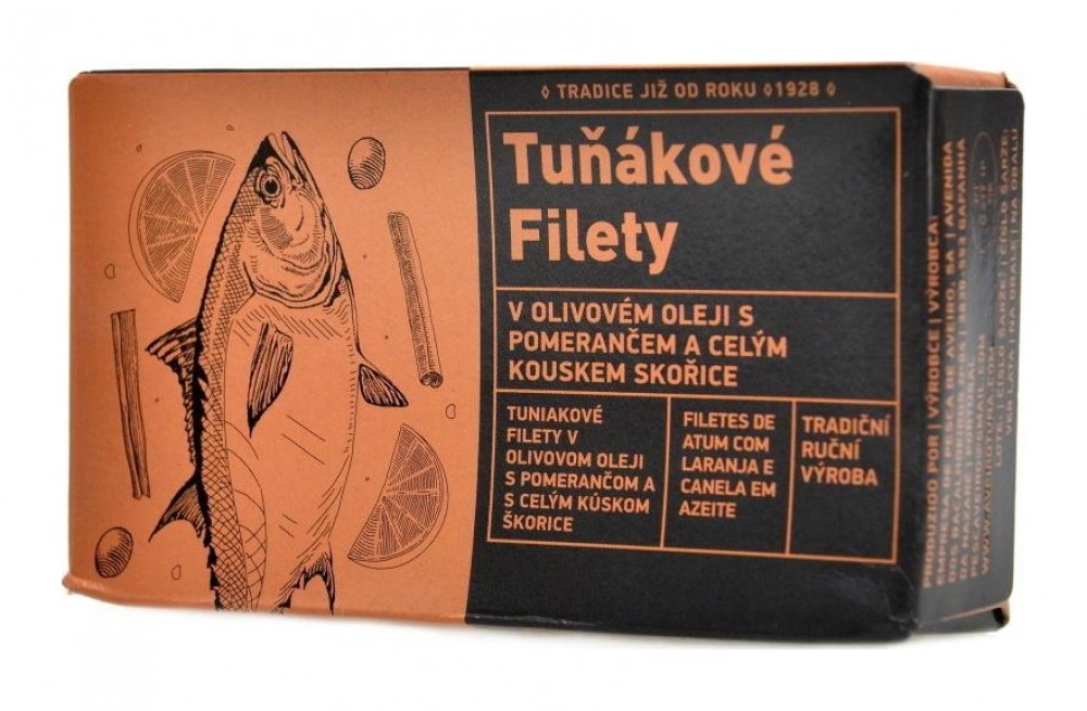 Tuňákové filety v ol.oleji s pomerančem 120g