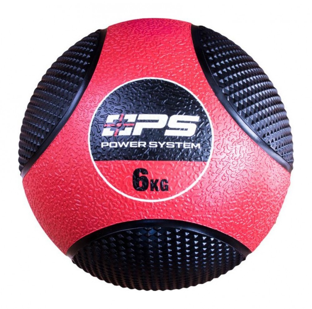 Medicinální míč medicine ball 6KG - 4136 červeno černý