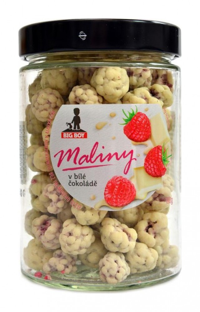 Maliny v bílé čokoládě 160g kamilasikl