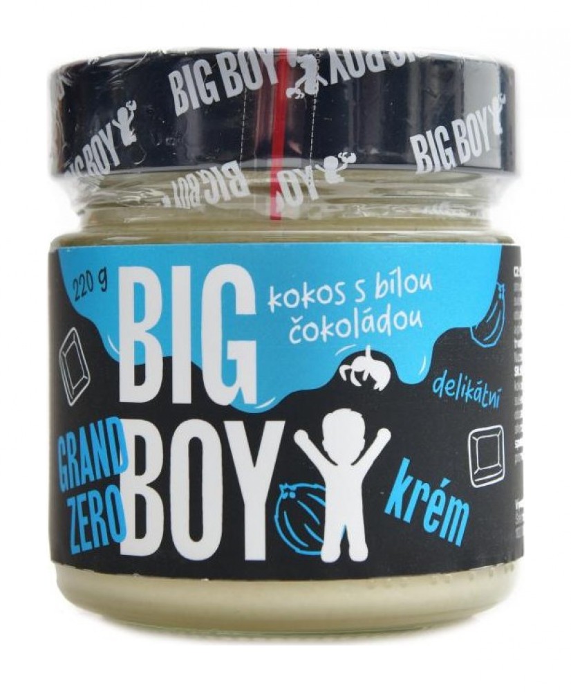 Grand zero kokosové - kokosový krém s kokosem a bílou čokoládou bez cukru 220g