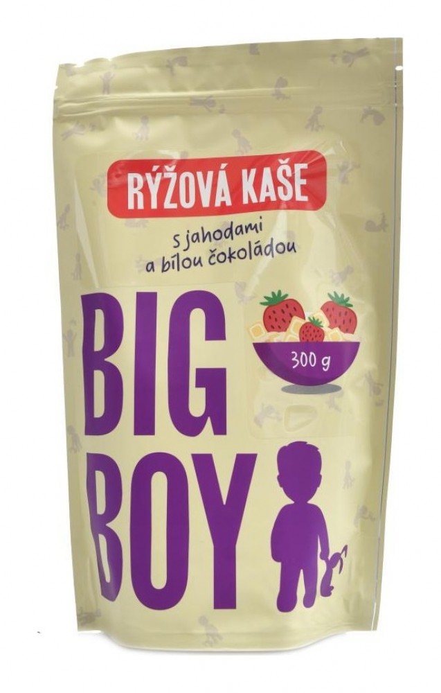 Rýžová kaše s příchutí jahod v bílé čokoládě 300 g eko balení