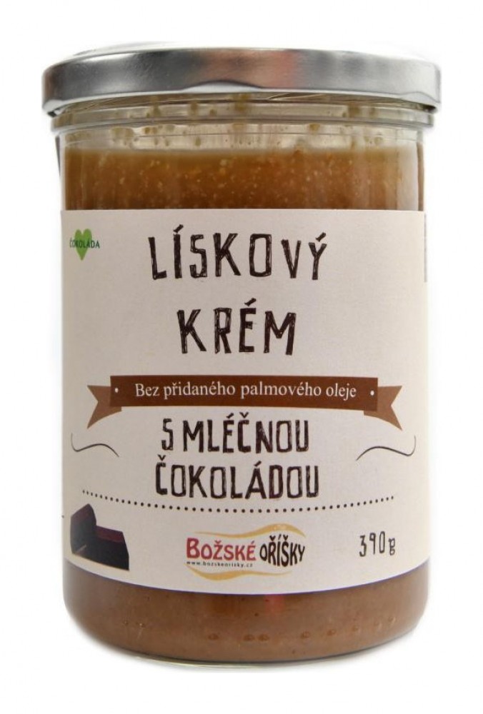 Lískový krém s mléčnou čokoládou 390 g