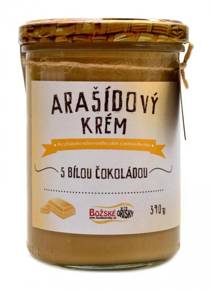 Arašídový krém s bílou čokoládou 390 g