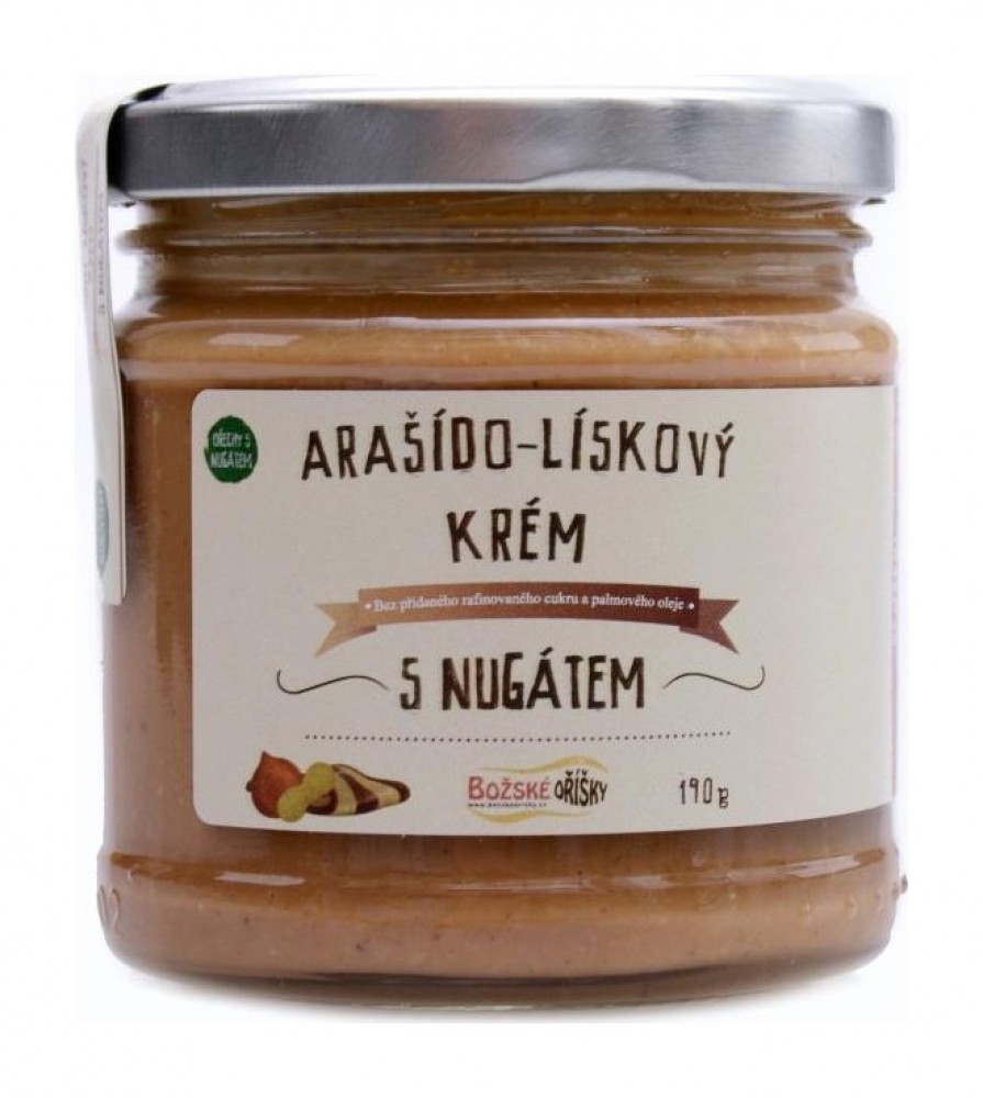 Arašído-lískový krém s nugátem 190g