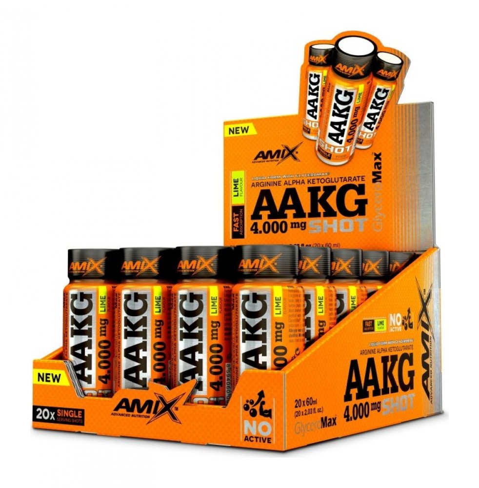 AAKG Shot 4000mg - 20x60ml BOX Lime