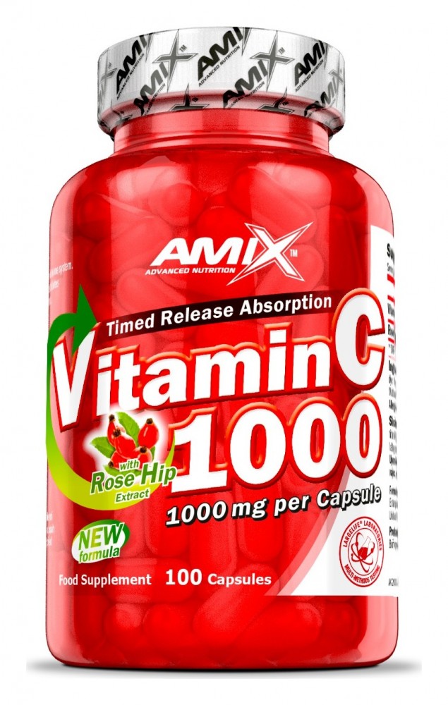 C vitamin + rose hips 1000mg 100 kapslí