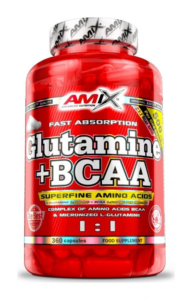 L-Glutamine + BCAA 360 kapslí