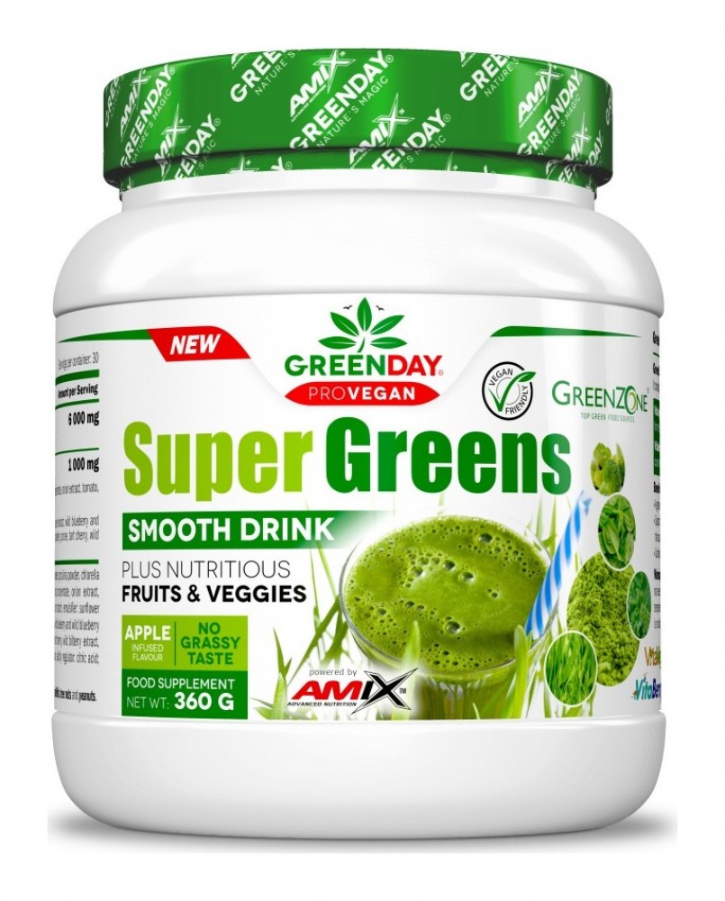 Super Greens Smooth Drink 360g zelené jablko