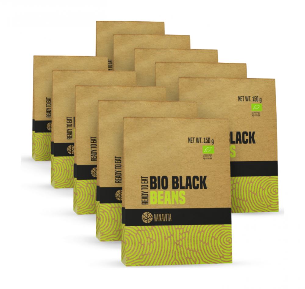 BIO Černé fazole - Ready to eat - VanaVita 10 x 150 g