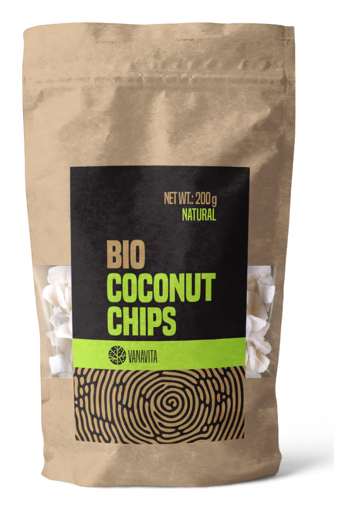 BIO Kokosové čipsy natural - VanaVita 200 g