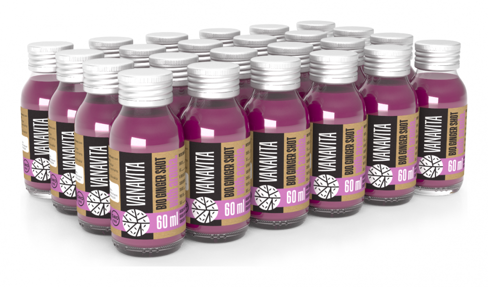 BIO Zázvorový shot s aronií - VanaVita 24 x 60 ml