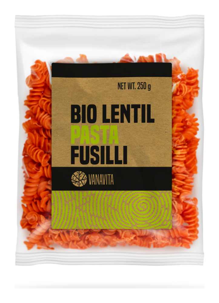 BIO Čočkové těstoviny - vřetena - VanaVita 250 g