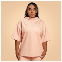 Dámské tričko Oversized Bliss Pink - BeastPink  