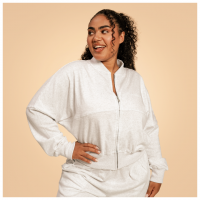 Dámská mikina Zip-Up Bliss Grey - BeastPink  