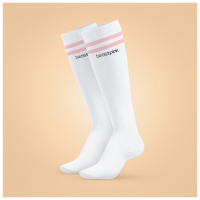 Podkolenky Knee High White - BeastPink  