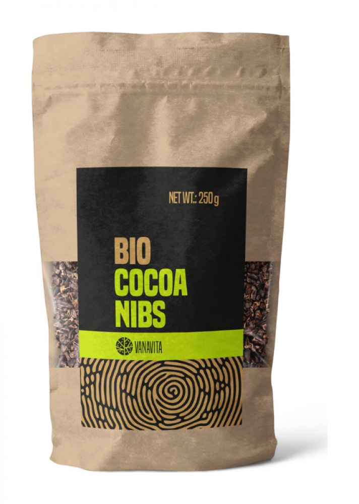BIO Kakaové boby drcené - VanaVita 250 g