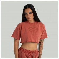 Dámské tričko CropTop Washed Terra - STRIX  