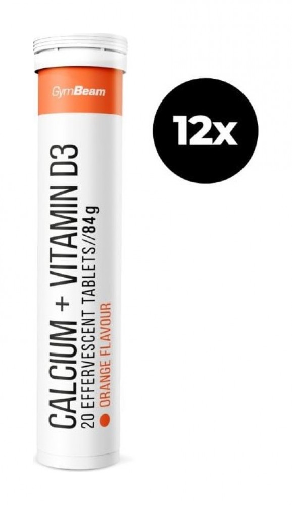 Vápník + vitamin D3 šumivý 12 x 20 tab