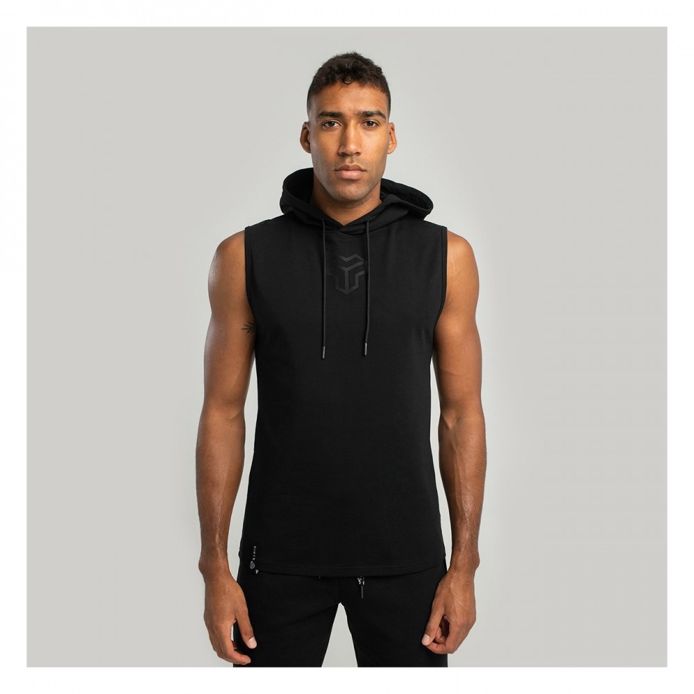 Tílko Essential Hoodie Tank Black - STRIX 
