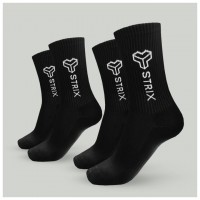 Ponožky Essential Crew 2Pack Black - STRIX  