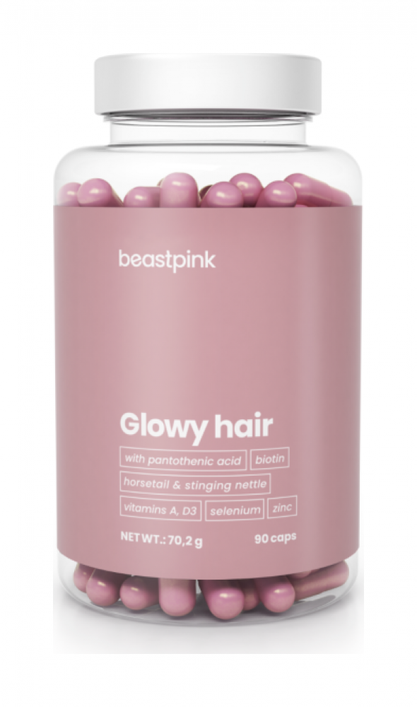 Glowy Hair - BeastPink 90 kaps.