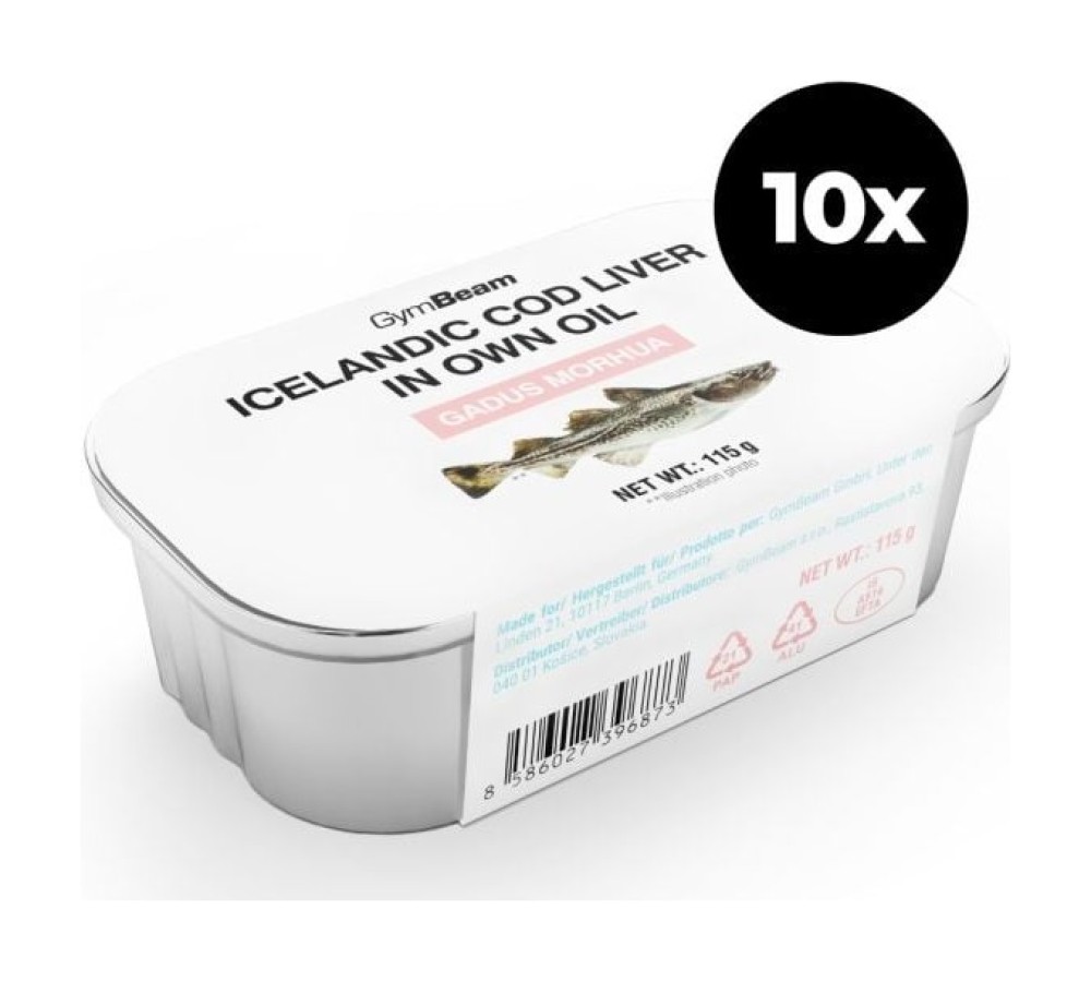 Islandská tresčí játra ve vlastním oleji 10 x 115 g