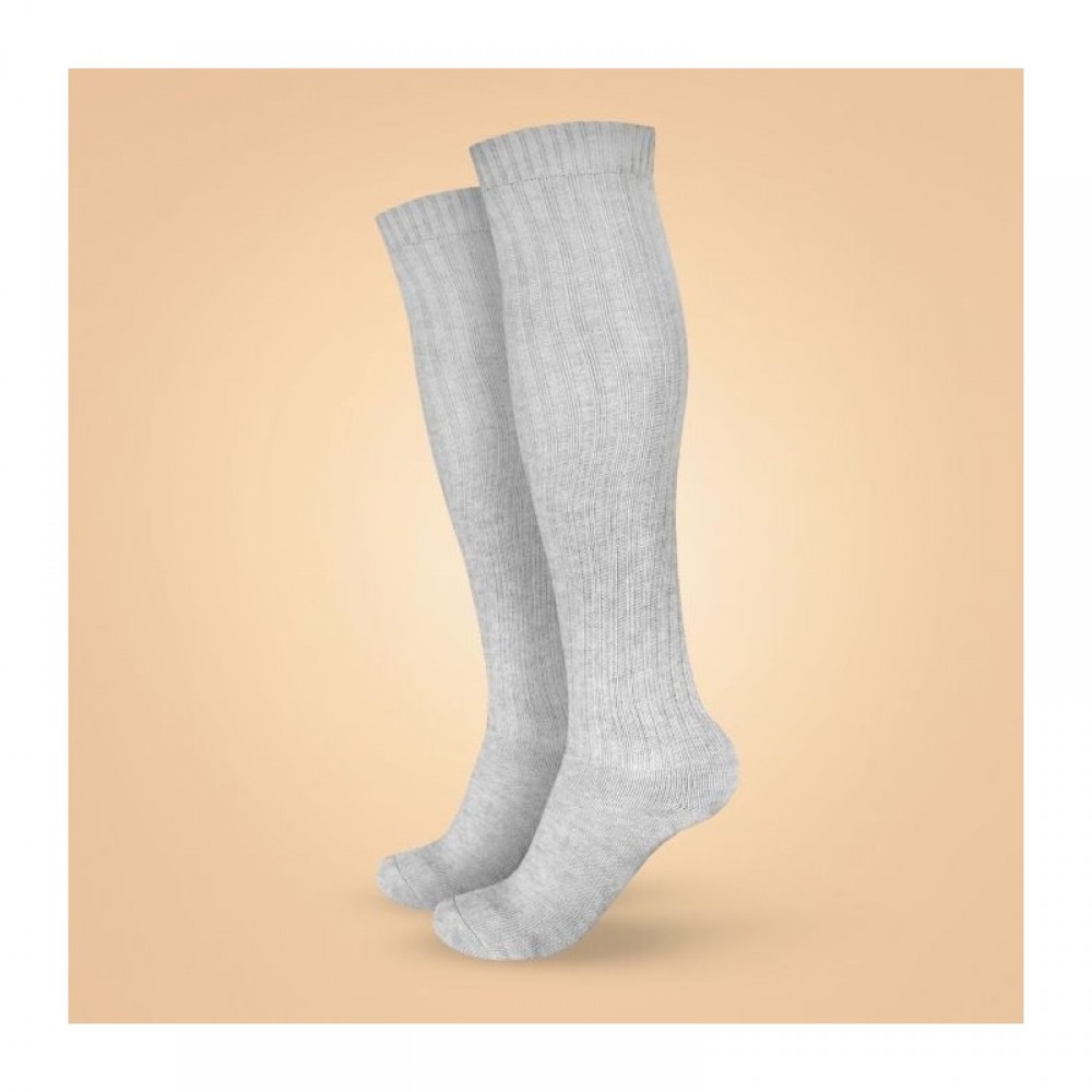 Podkolenky Wool Grey - BeastPink 