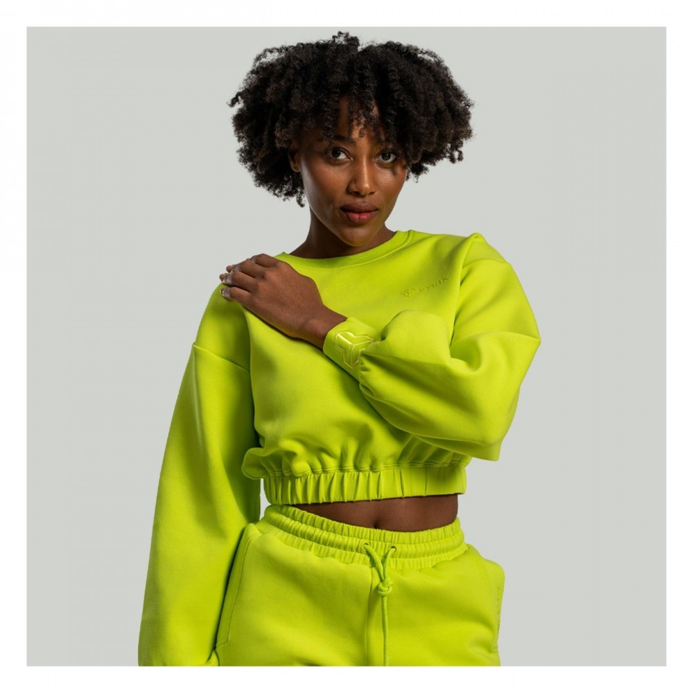 Dámská mikina Lunar Cropped Chartreuse - STRIX 