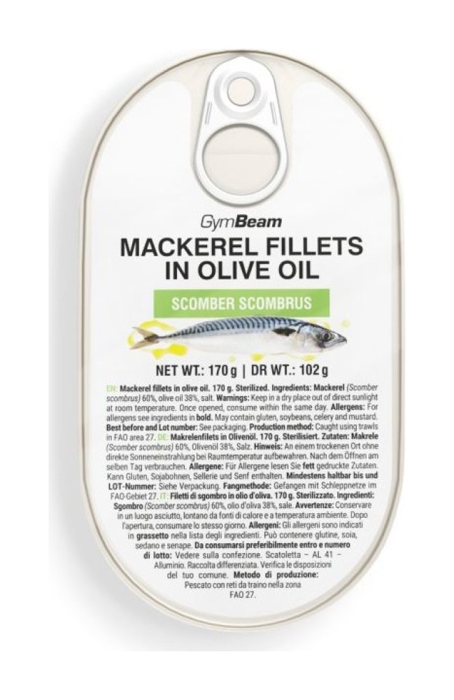 Filety z makrely v olivovém oleji 170 g