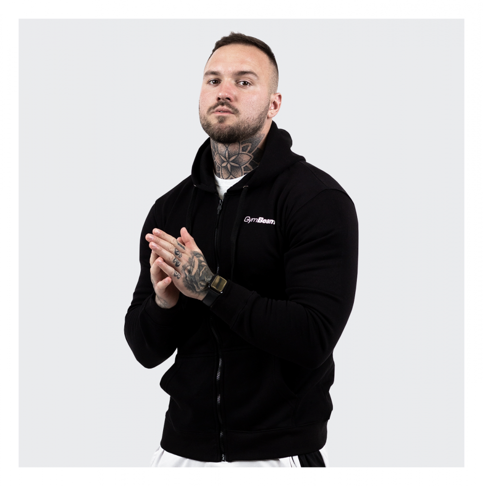 Mikina Zipper Hoodie Black 