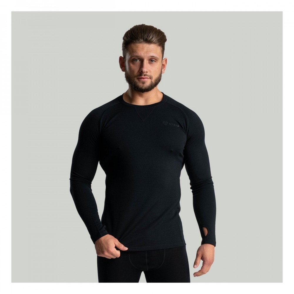 Tričko s dlouhým rukávem MERINO I Black 
