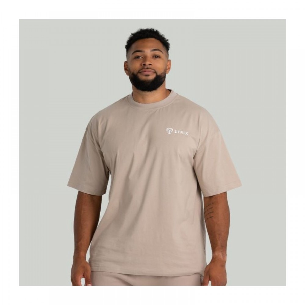 Tričko Oversized Tee Taupe - STRIX 
