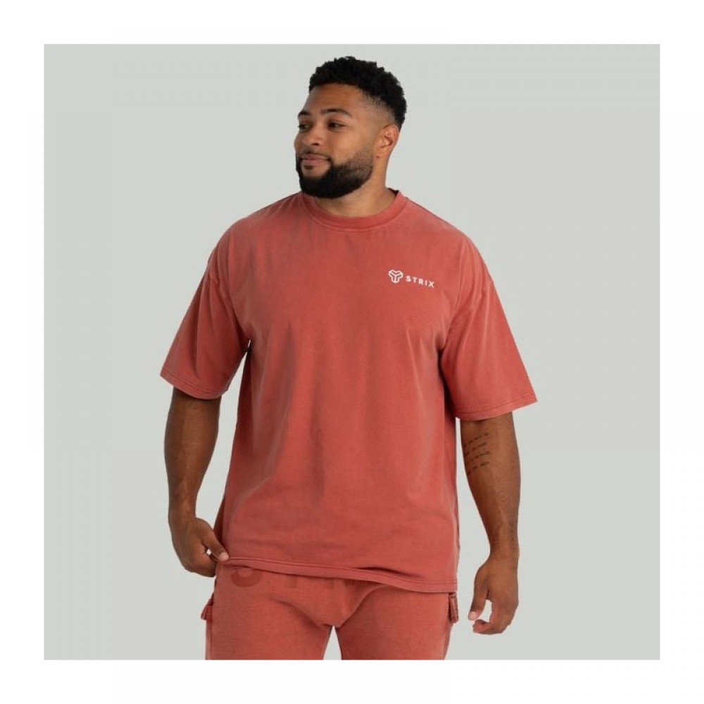 Tričko Oversized Washed Terra 
