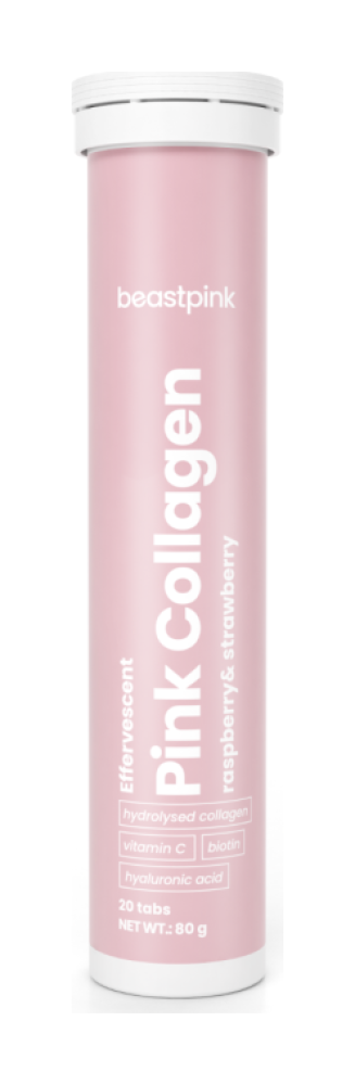 Šumivý Pink Collagen - BeastPink 20 tbl