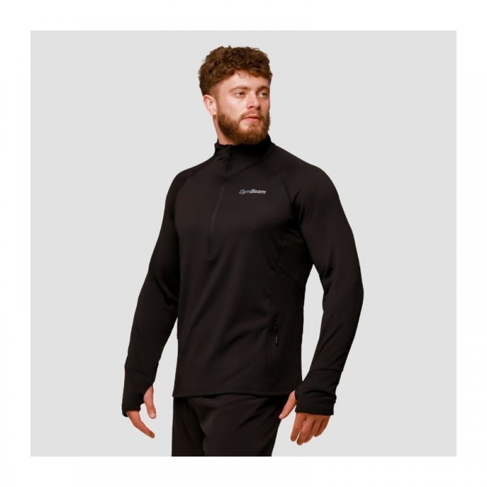 Běžecká mikina 1/2 Zip Pulse Black 