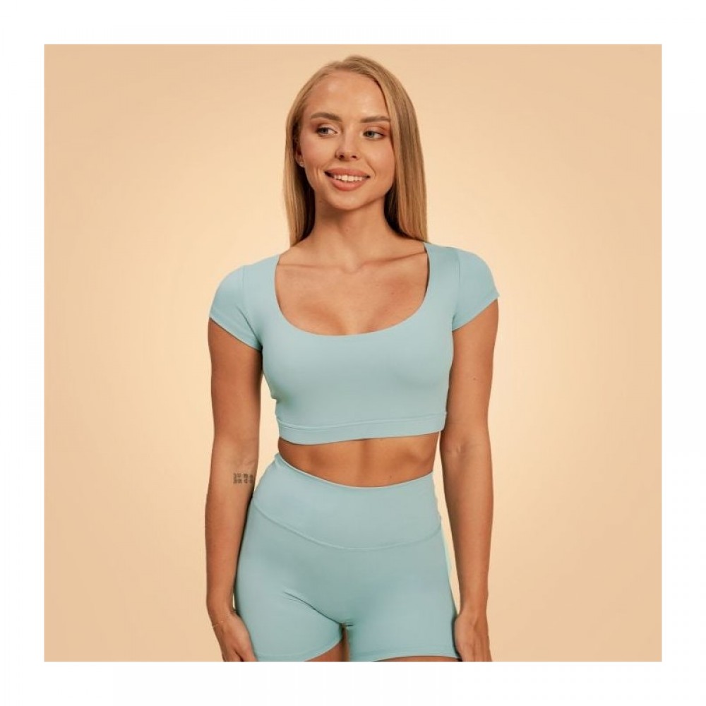 Dámské triko Cropped Sense Storm Blue - BeastPink 