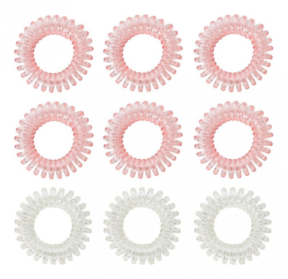 Set spirálových gumiček do vlasů pink - BeastPink 