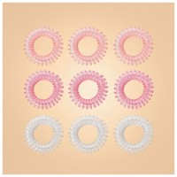 Set spirálových gumiček do vlasů pink - BeastPink  