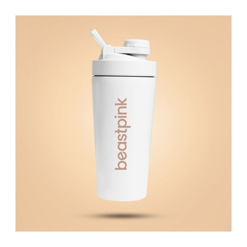 Šejkr Steel 650 ml White - BeastPink 