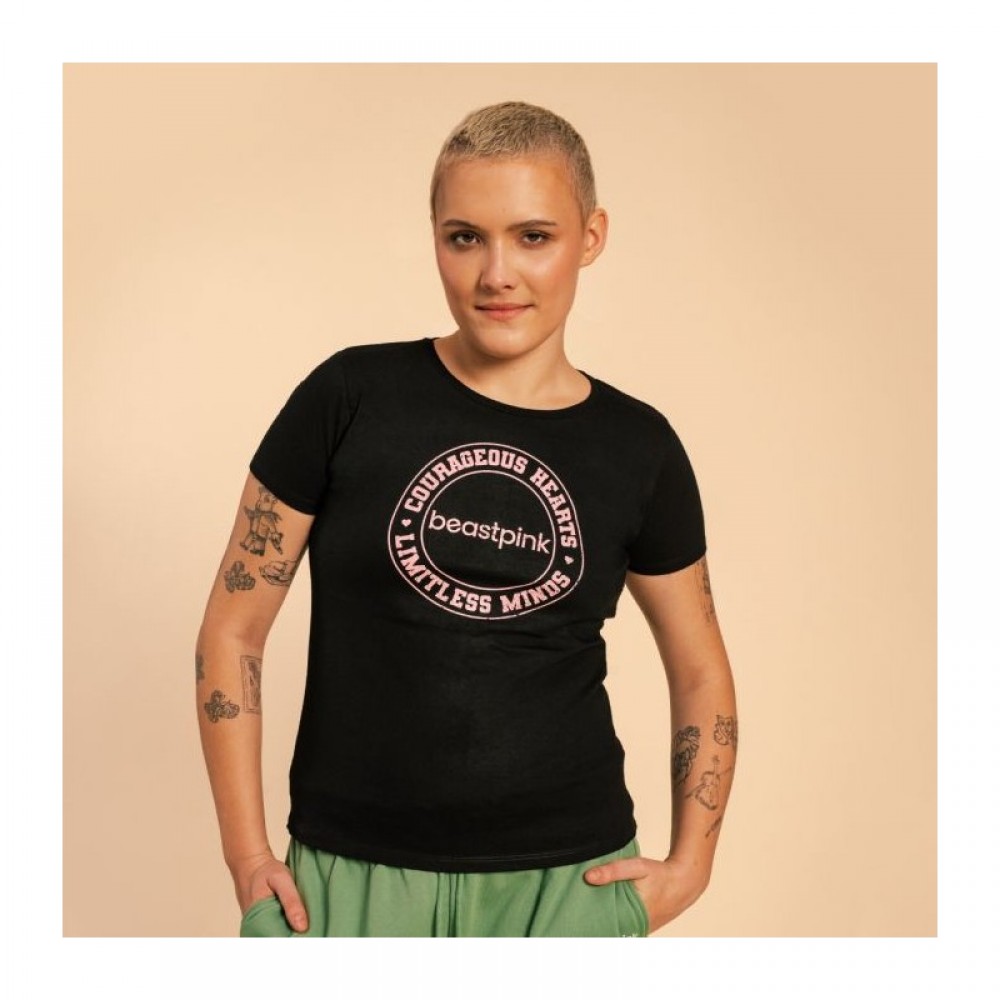 Dámské tričko Serenity Black - BeastPink 