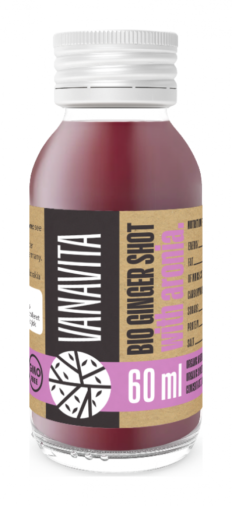 BIO Zázvorový shot s aronií - VanaVita 60 ml